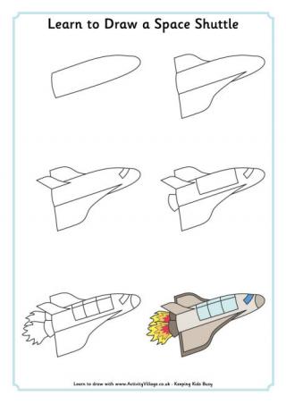 Learn to Draw a Space Shuttle
