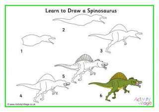 Learn To Draw A Spinosaurus