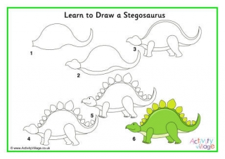 Learn To Draw A Stegosaurus