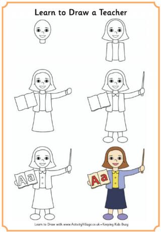 Learn to Draw a Teacher - Female