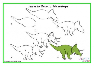 Learn To Draw A Triceratops