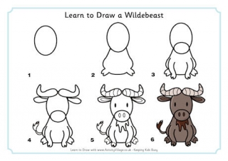 Learn to Draw a Wildebeest