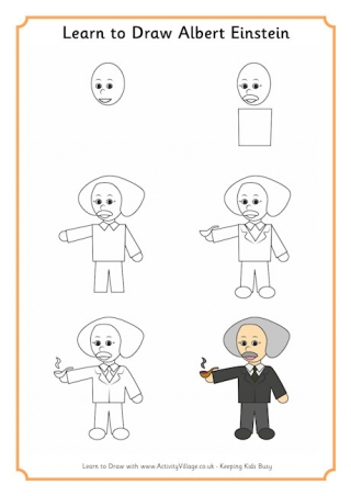 Learn To Draw Albert Einstein