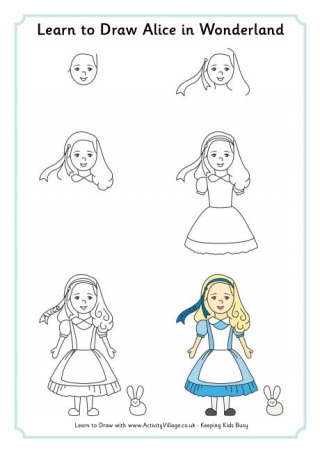 Learn to Draw Alice in Wonderland