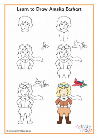 Learn to Draw Amelia Earhart