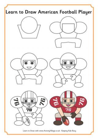 Learn to Draw an American Football Player