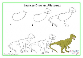 Learn To Draw An Allosaurus