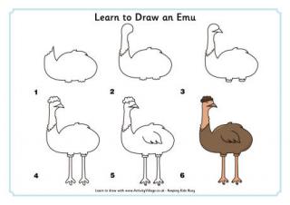 Learn to Draw an Emu