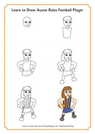 Learn to Draw an Aussie Rules Football Player