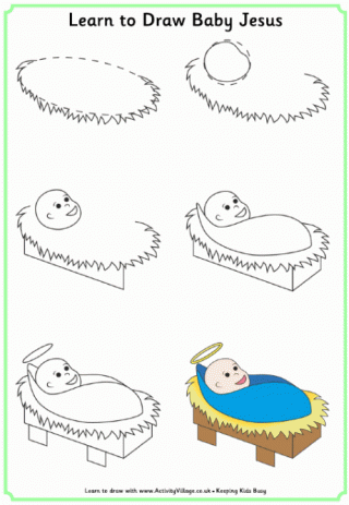 Learn to Draw Baby Jesus
