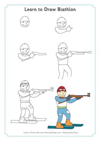 Learn to Draw Biathlon