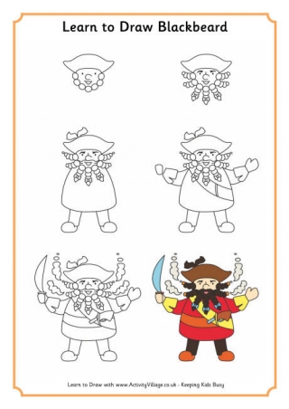 Learn To Draw Blackbeard