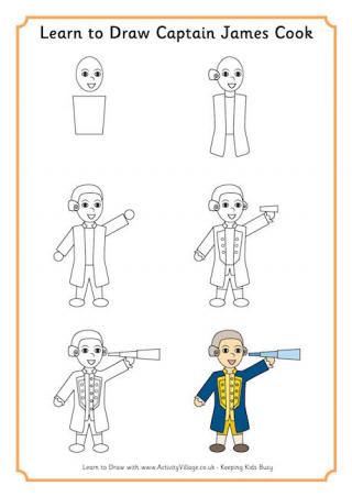 Learn to Draw Captain Cook 