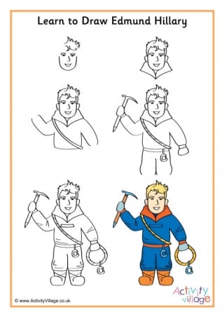 Learn To Draw Edmund Hillary