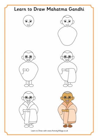 Learn to Draw Gandhi