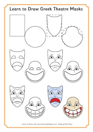 Learn to Draw Greek Theatre Masks