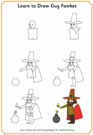 Learn to Draw Guy Fawkes