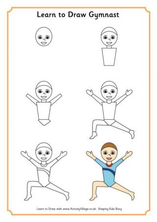 Learn to Draw a Gymnast 1