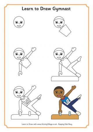 Learn to Draw a Gymnast 2