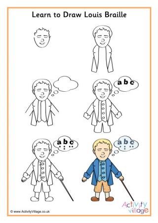 Learn To Draw Louis Braille