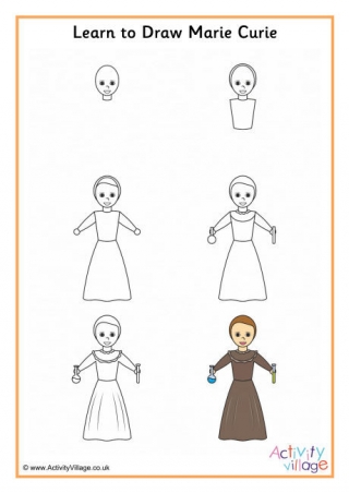 Learn To Draw Marie Curie