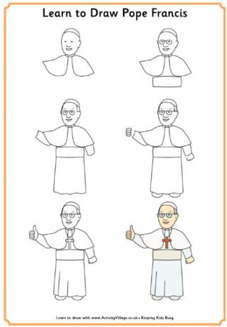Learn to Draw Pope Francis