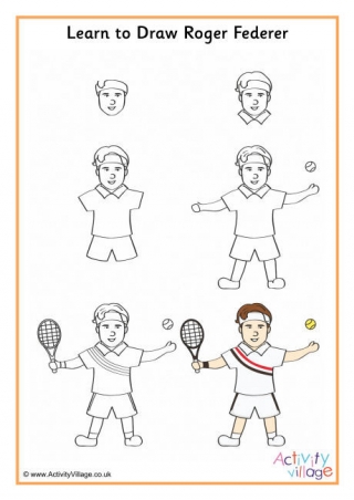 Learn to Draw Roger Federer