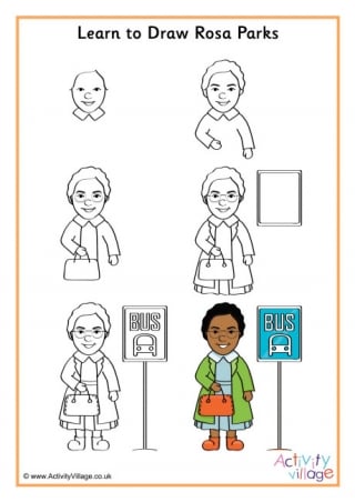 Learn To Draw Rosa Parks