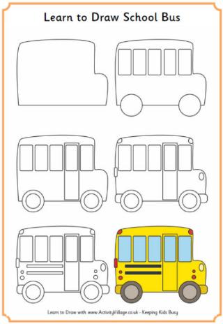 Learn to Draw a School Bus