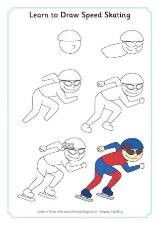 Learn to Draw Speed Skating