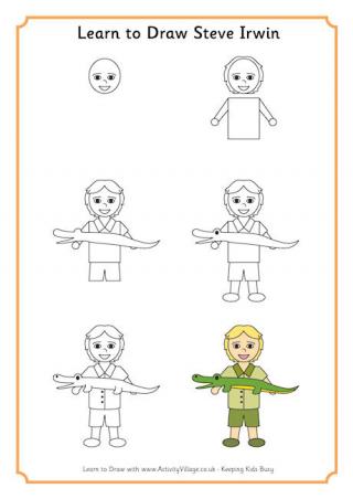 Learn to Draw Steve Irwin