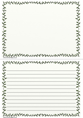Leaves Writing Frame 2