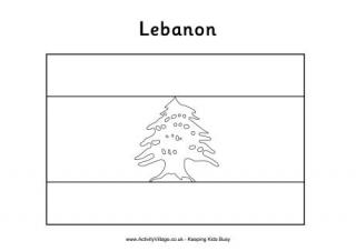 Lebanon Colouring Flag