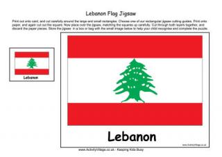 Lebanon Flag Jigsaw
