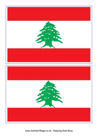 Lebanon Flag Printable