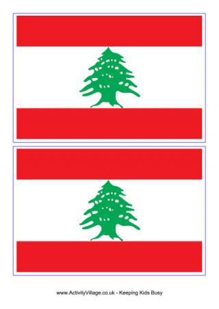 Lebanon Flag Printable