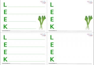 Leek Acrostic Poem Printable