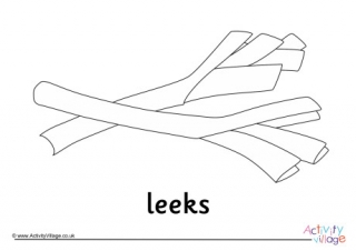 Leeks Colouring Page