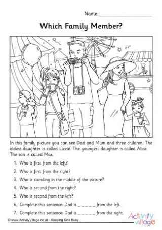 Left and Right Positions Picture Worksheet 2