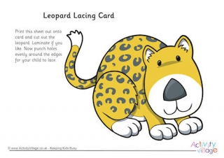 Leopard Lacing Card