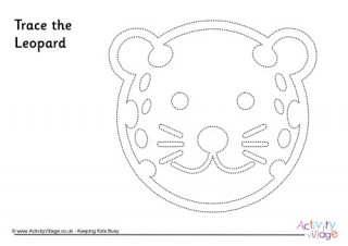 Leopard Tracing Page