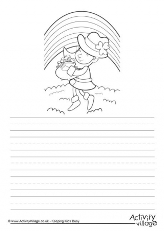 Leprechaun and Pot of Gold Story Paper