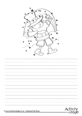 Leprechaun and Rainbow Story Paper