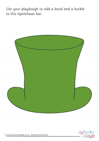 Leprechaun Hat Playdough Mat