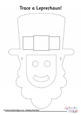 Leprechaun Tracing Page