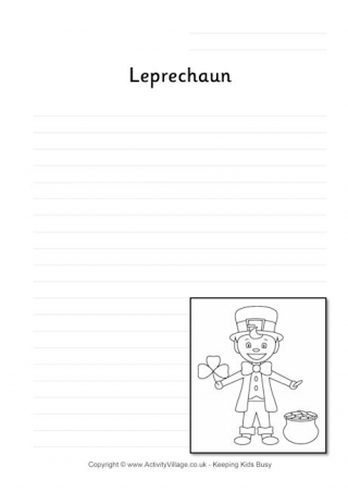 Leprechaun Writing Page