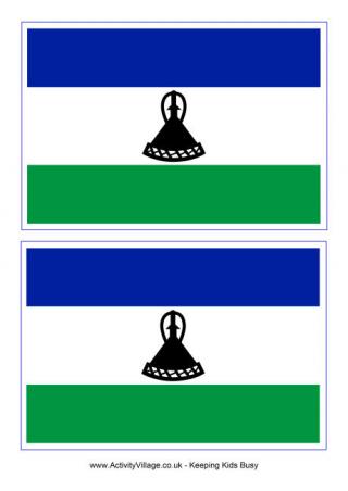 Lesotho Flag Printable