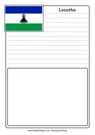 Lesotho Notebooking Page