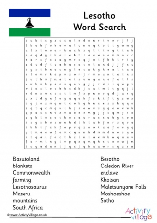 Lesotho Word Search
