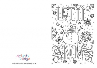 Let It Snow Colouring Card